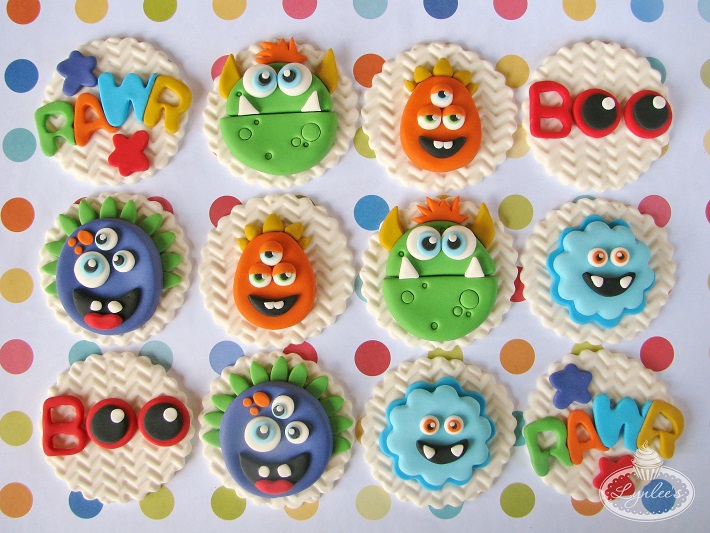 Monster Fondant Cupcake Toppers