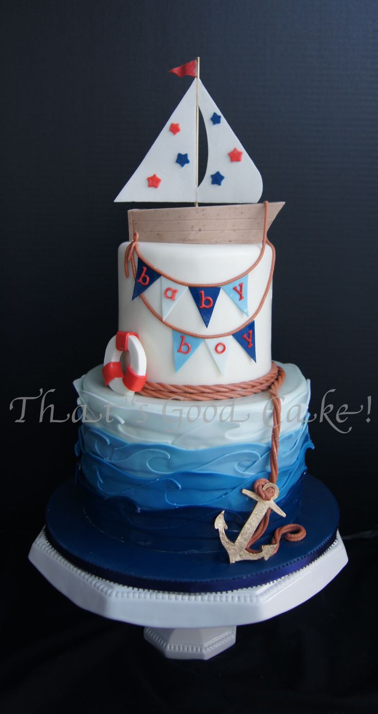 Nautical Baby Shower Cake Nautical Baby Shower Cake