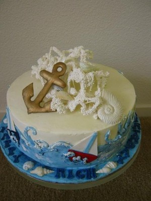 Nautical Birthday Cake Buttercream Nautical Birthday Cake Buttercream
