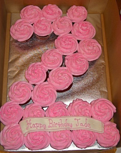 Number 2 Shaped Cupcake Cakes Number 2 Shaped Cupcake Cakes