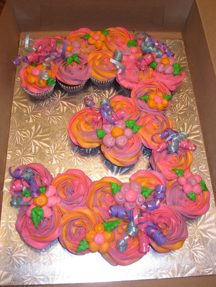 Number Shaped Cupcake Cakes Number Shaped Cupcake Cakes
