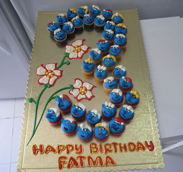 Number Shaped Cupcake Cakes Number Shaped Cupcake Cakes