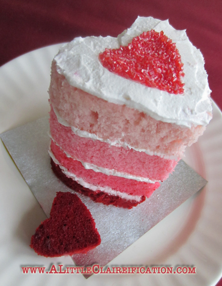 Ombre Valentine Cake