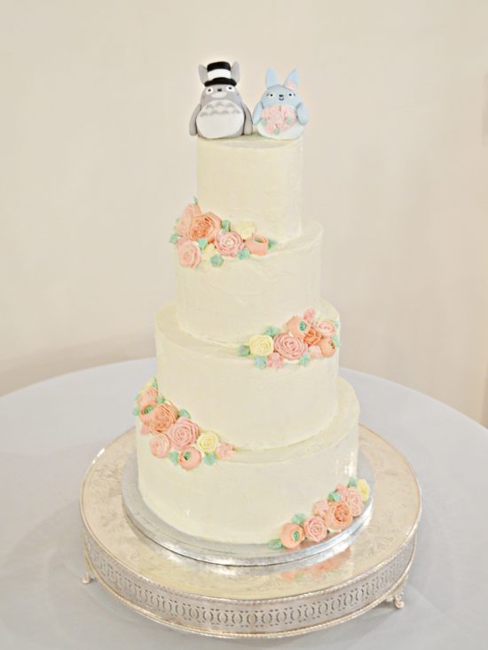 Orange and Peach Wedding Cake