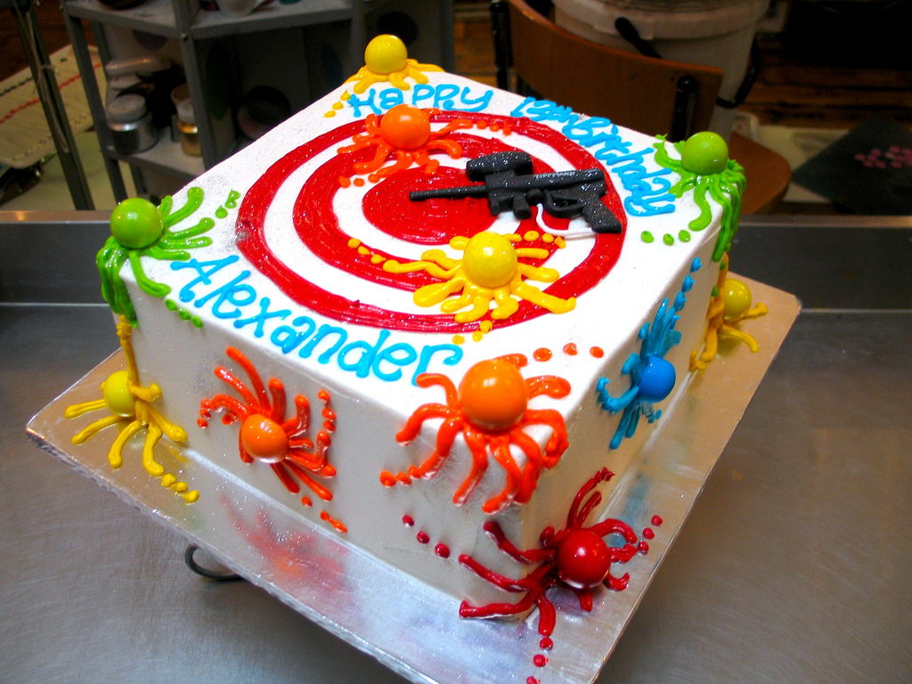 Paintball Themed Birthday Cakes