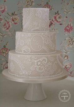 Paisley Lace Wedding Cake
