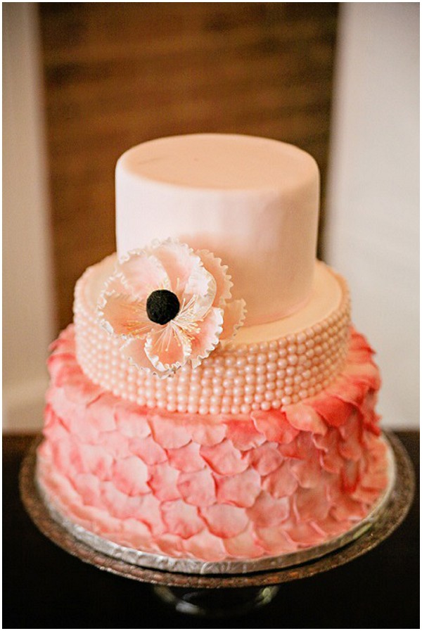 Peach Wedding Cake Idea