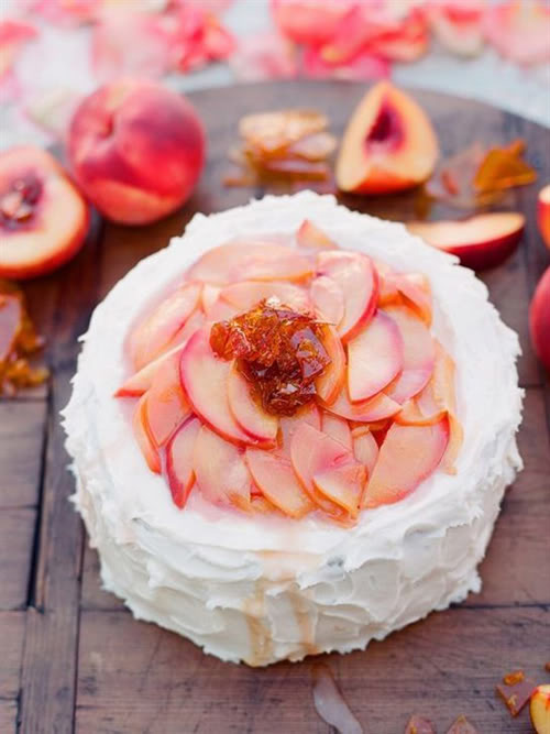 Peach Wedding Cake