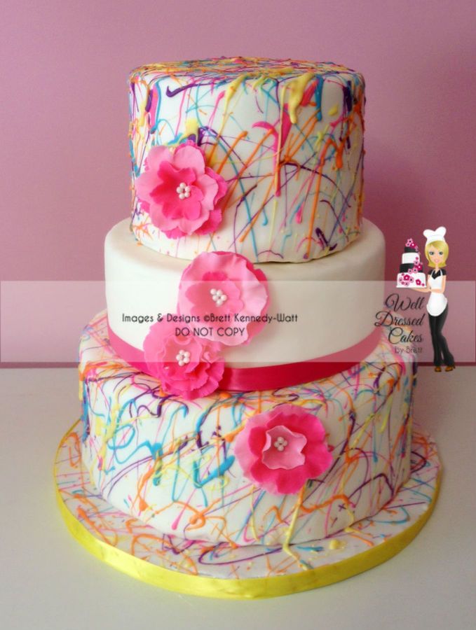 Pink Paint Splatter Cake Pink Paint Splatter Cake