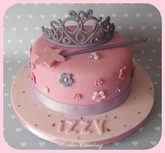 Princess Tiara and Wand Cake Princess Tiara and Wand Cake