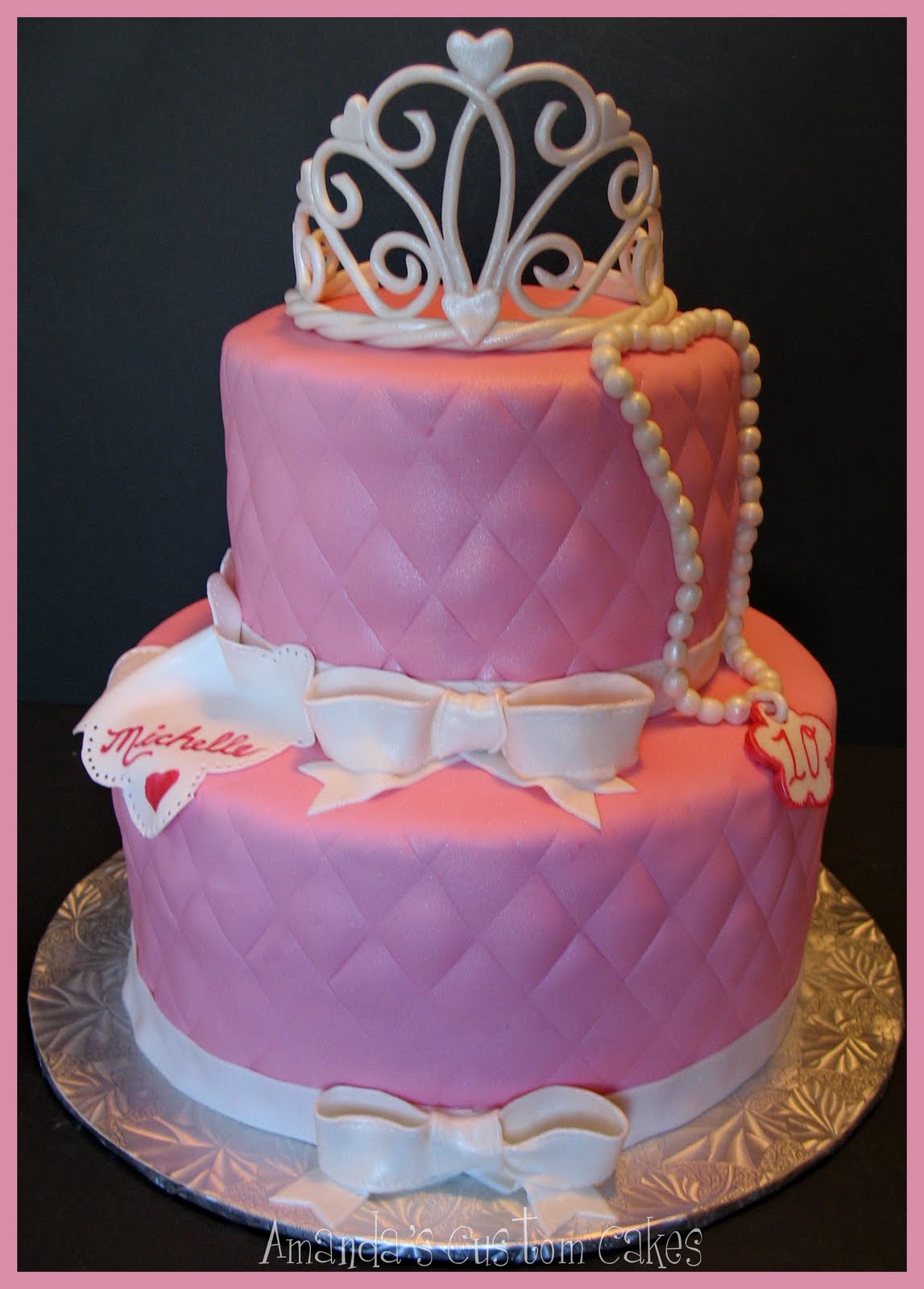 Princess Tiara Cake with Fondant