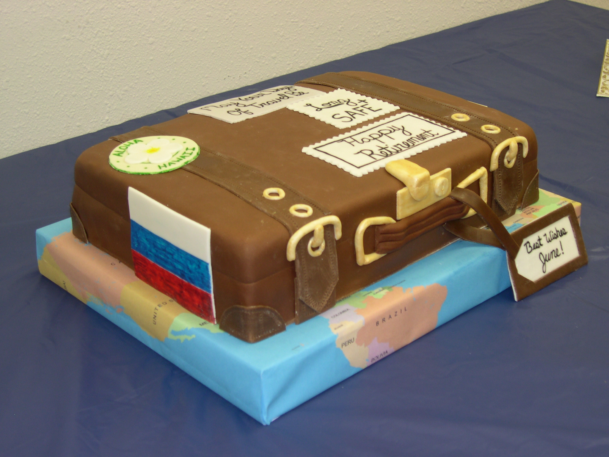 Retirement Luggage Cake