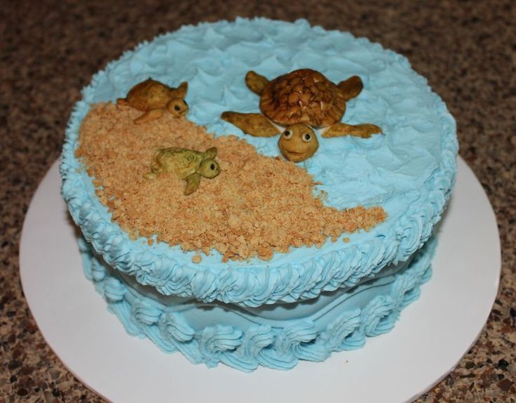Sea Turtle Fondant Cake Sea Turtle Fondant Cake