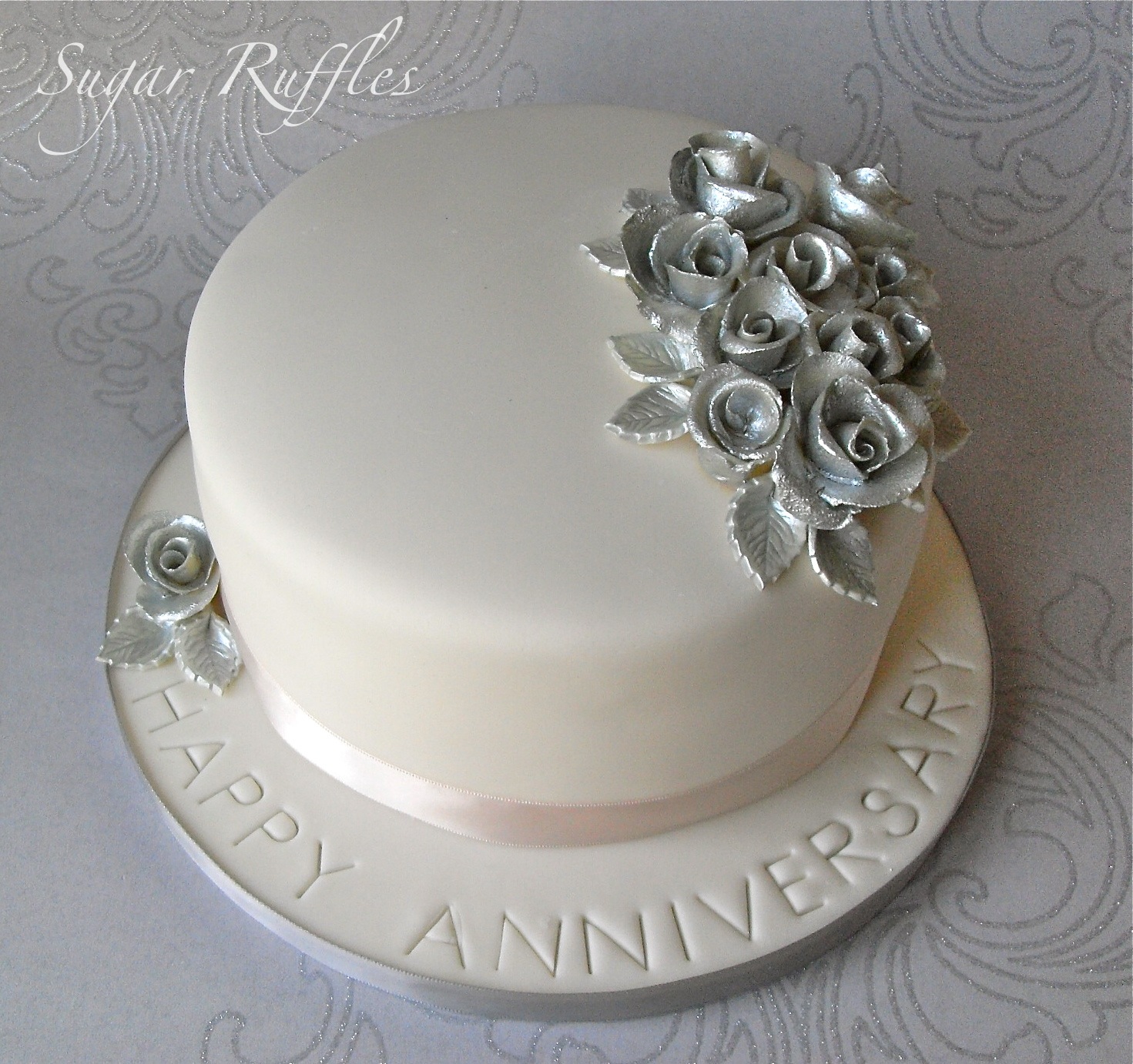 Silver Wedding Anniversary Cake Silver Wedding Anniversary Cake