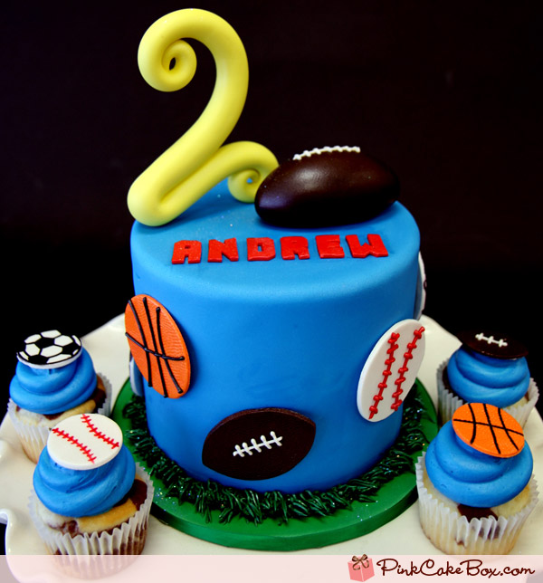 Sports Cupcake Birthday Cakes