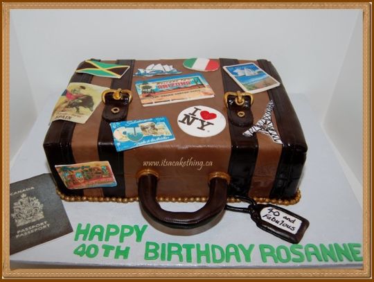 Suitcase Birthday Cake