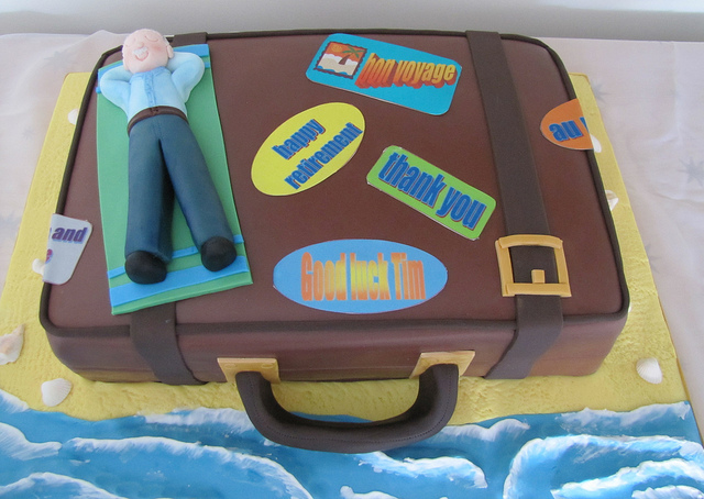 Suitcase Cake Retirement
