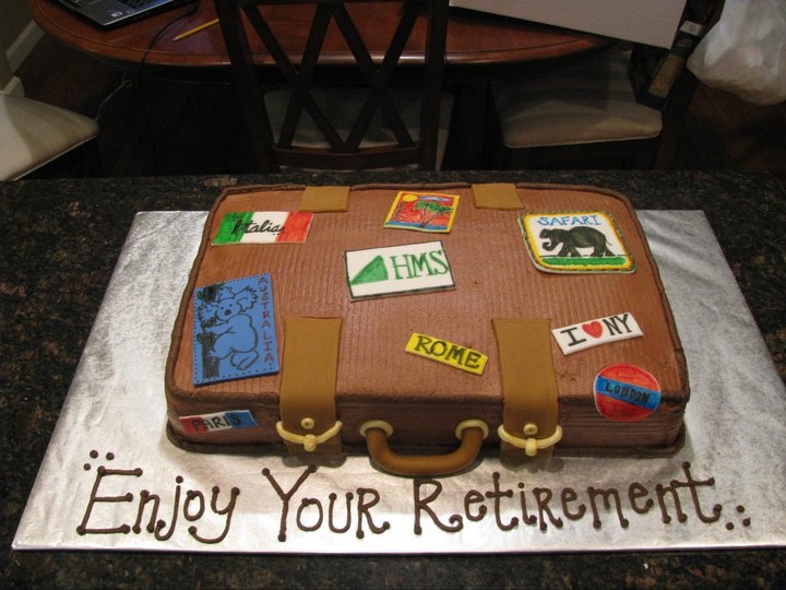 Suitcase Cake Retirement