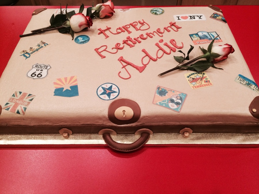 Suitcase Cake Retirement