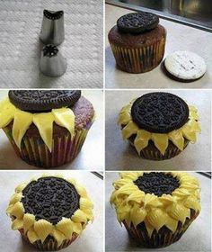 Sunflower Cupcakes Oreo
