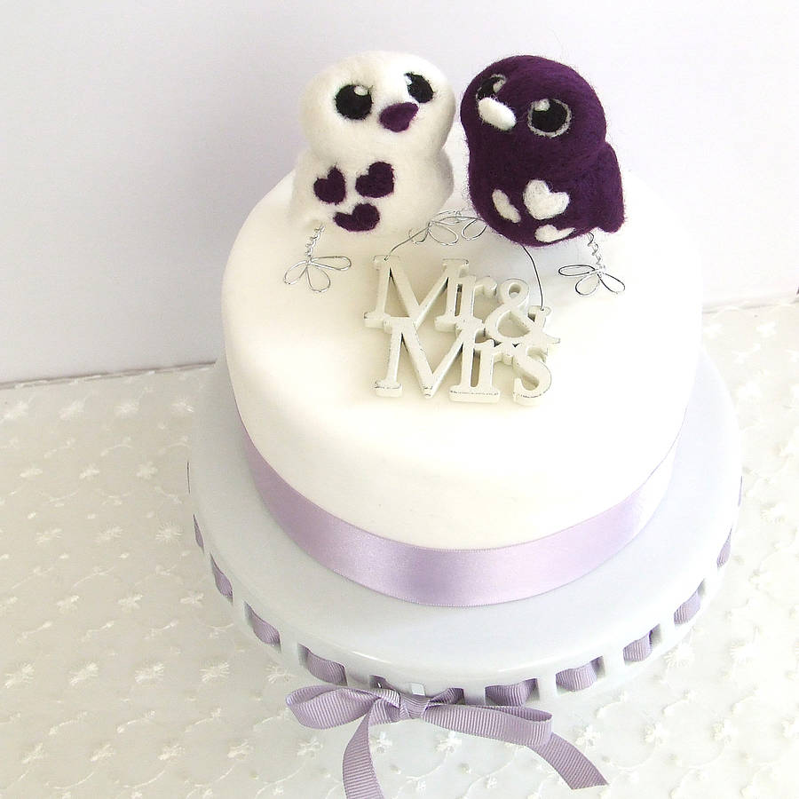 With Love Birds Wedding Cake Topper