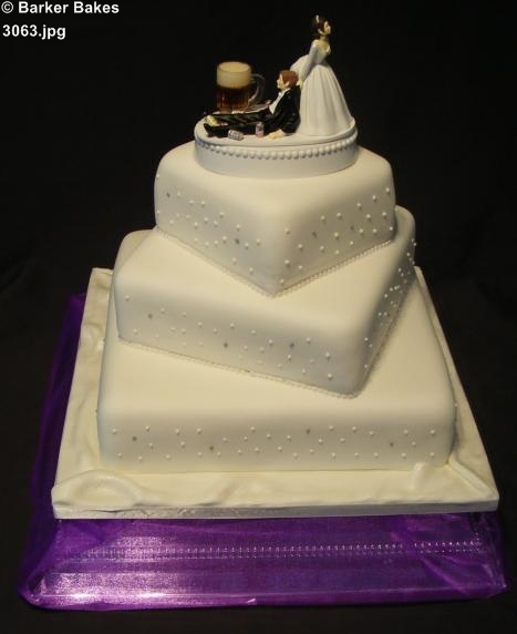 3 Layer Square Wedding Cake