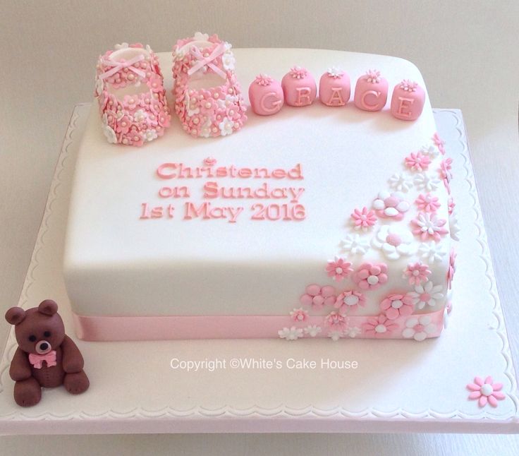 Baptism Cakes for Girls Ideas