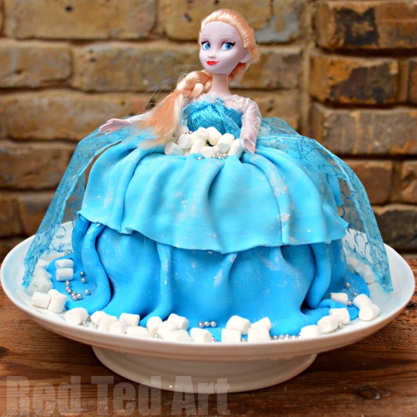 Barbie Doll Cake with Elsa