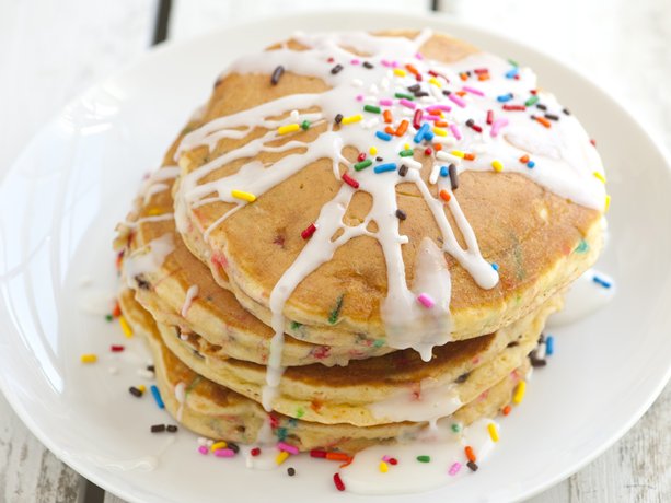 Birthday Cake Batter Pancakes