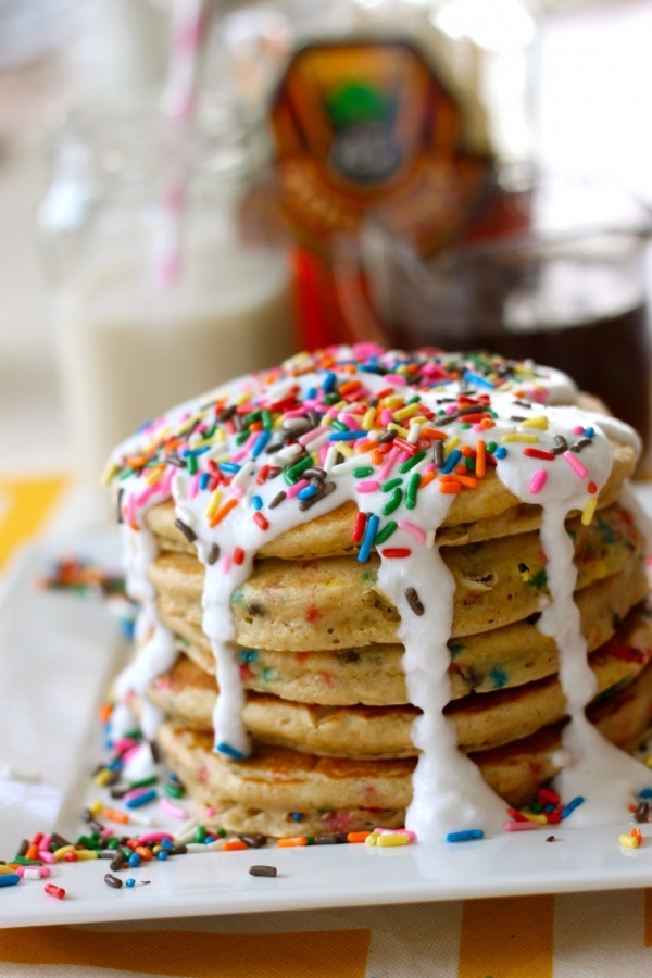 Birthday Cake Batter Pancakes