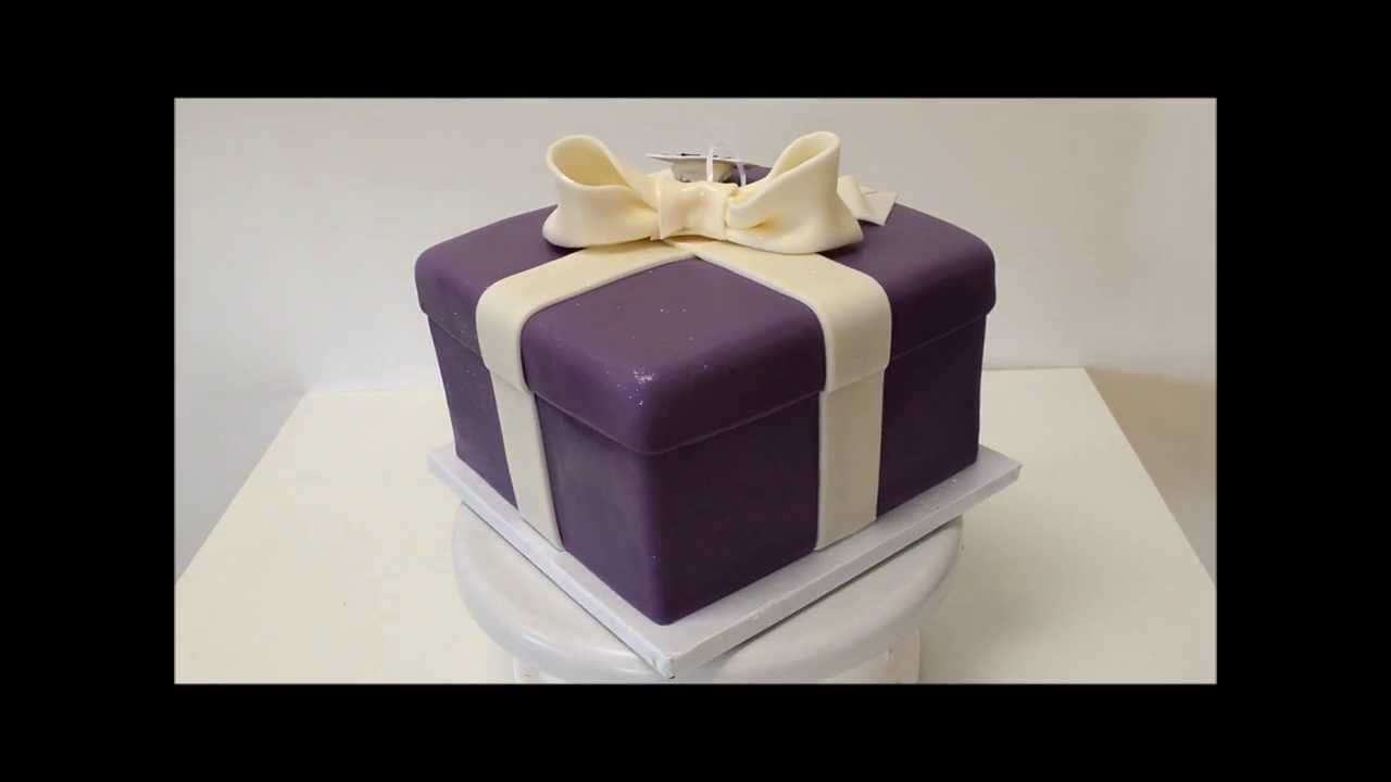 Birthday Cakes Shaped Like Gift Boxes