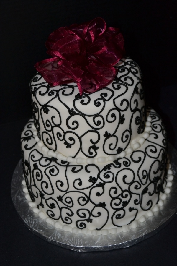 Black and White Bridal Shower Cakes
