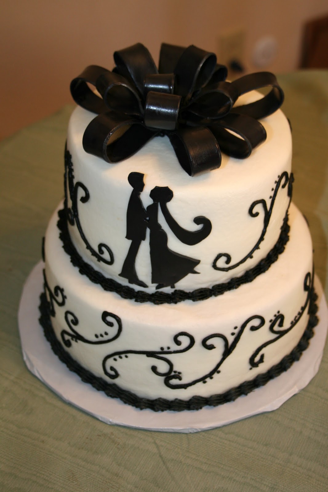 Black and White Bridal Shower Cakes