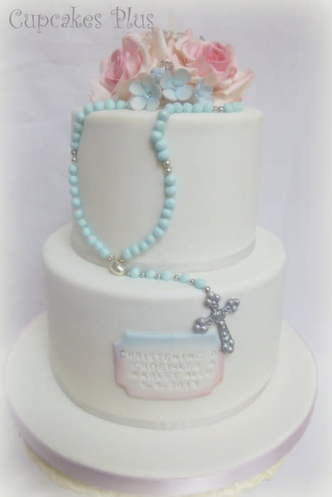 11 Photos of Blue And Brown Christening Cakes For Girls 11 Photos of Blue And Brown Christening Cakes For Girls
