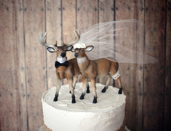 Buck and Doe Wedding Cake Topper