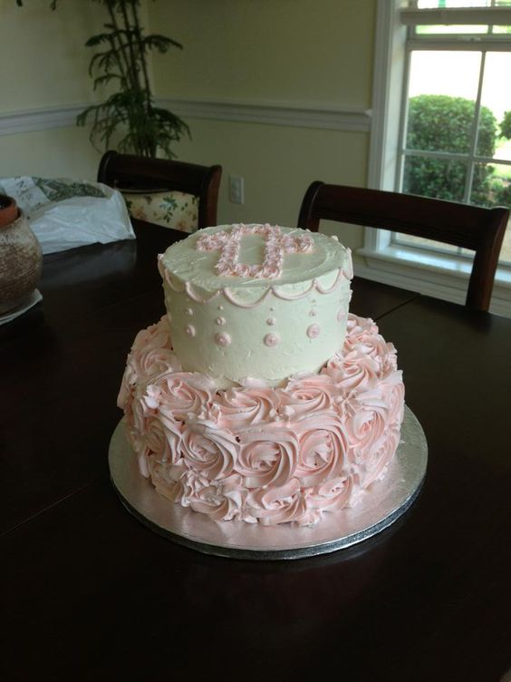 Buttercream Baptism Cakes for Girls