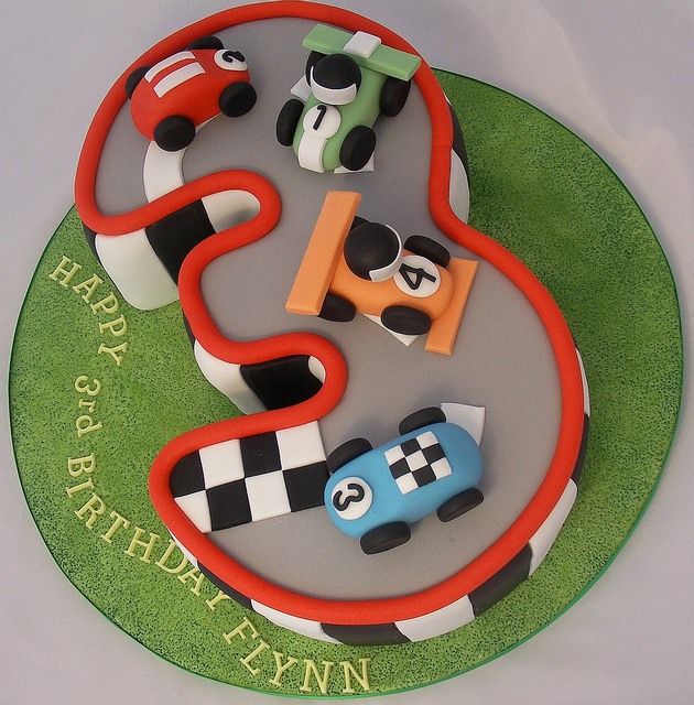 Cars Birthday Cake Number 3 Cars Birthday Cake Number 3