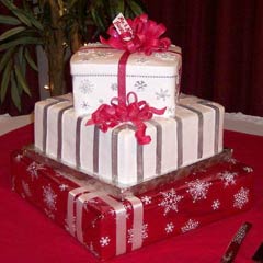Christmas Gift Box Wedding Cake
