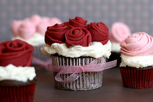 Cupcake Valentine's Day Roses Cupcake Valentine's Day Roses