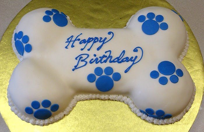 Dog Bone Birthday Cake