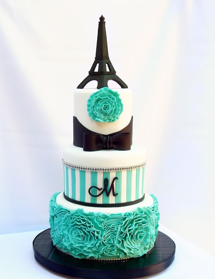 Eiffel Tower Birthday Cake