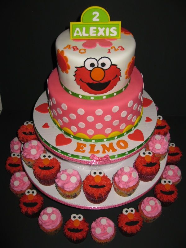 6 Two Tier Elmo Birthday Cakes For Boys Photo Elmo Birthday Cakes