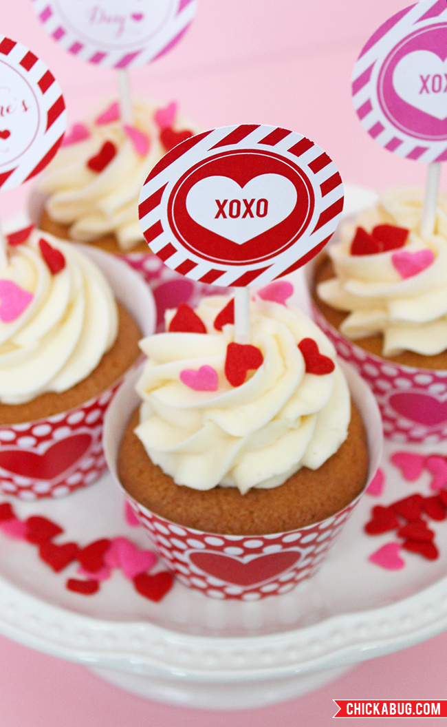 Free Printable Valentine's Day Cupcake Wrapper