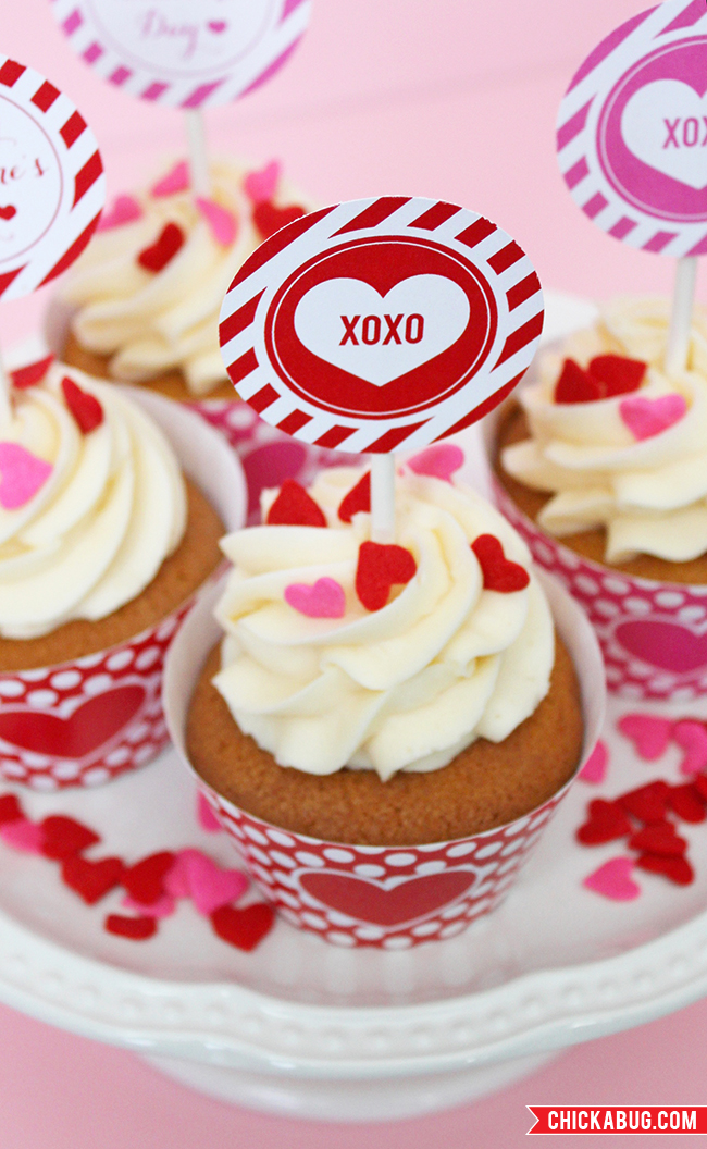 Free Printable Valentine's Day Cupcake Wrapper Free Printable Valentine's Day Cupcake Wrapper