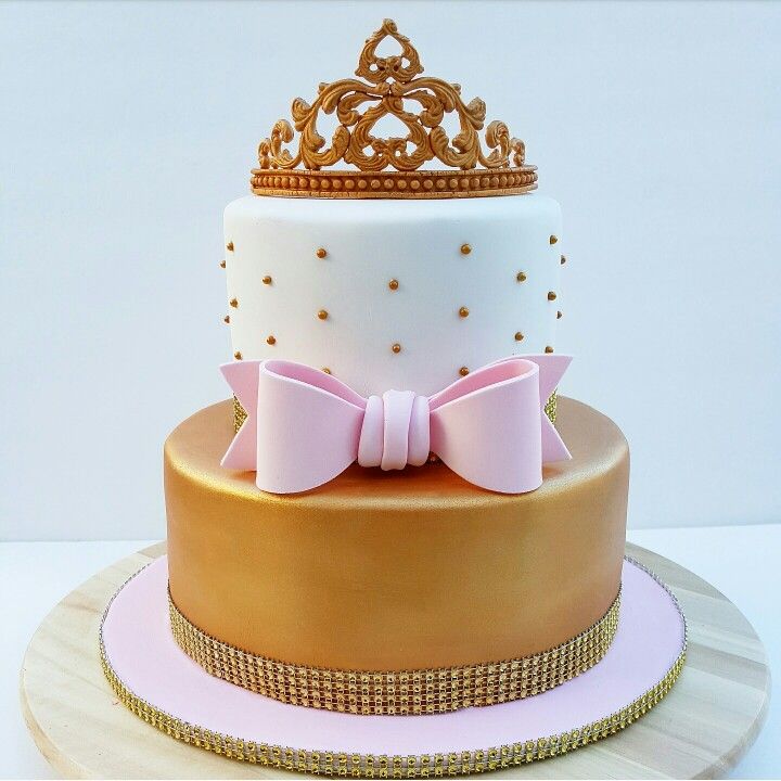 Gold and Pink Baby Shower Cake Gold and Pink Baby Shower Cake
