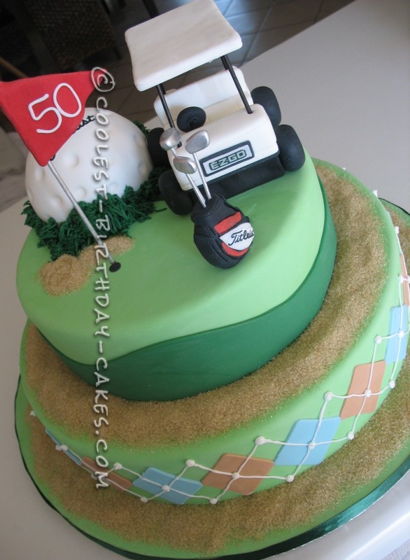 Golf Themed 50th Birthday Cake Golf Themed 50th Birthday Cake