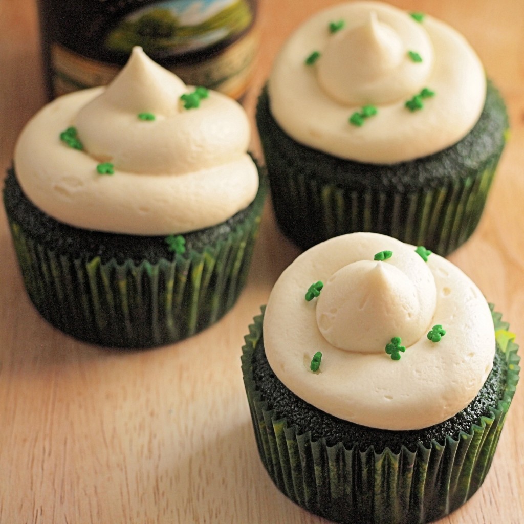 Green Velvet Cupcakes with Cream Cheese Icing