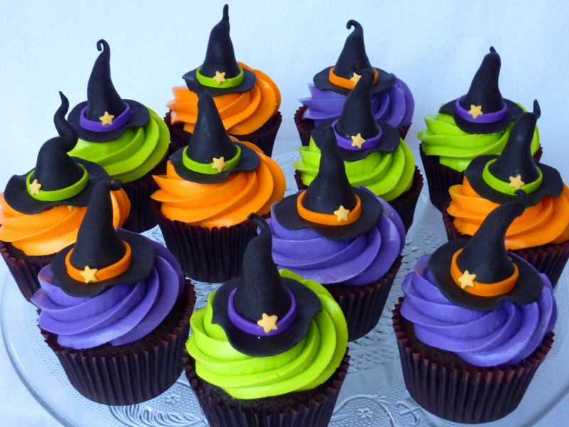 12 Photos of Halloween Decorations Witch Hat Cupcakes 12 Photos of Halloween Decorations Witch Hat Cupcakes