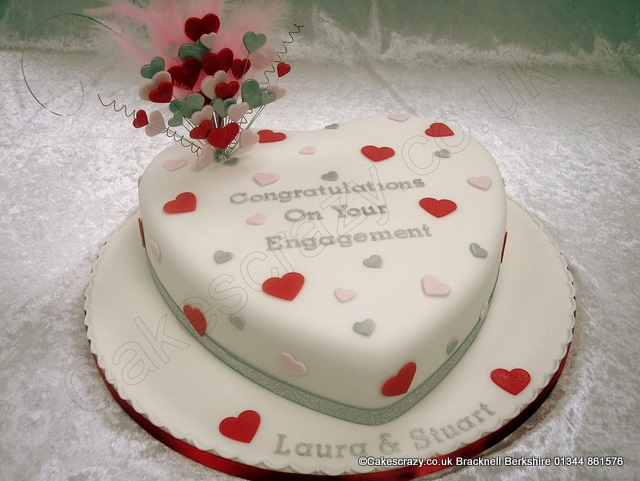 Heart Shaped Engagement Cake Heart Shaped Engagement Cake