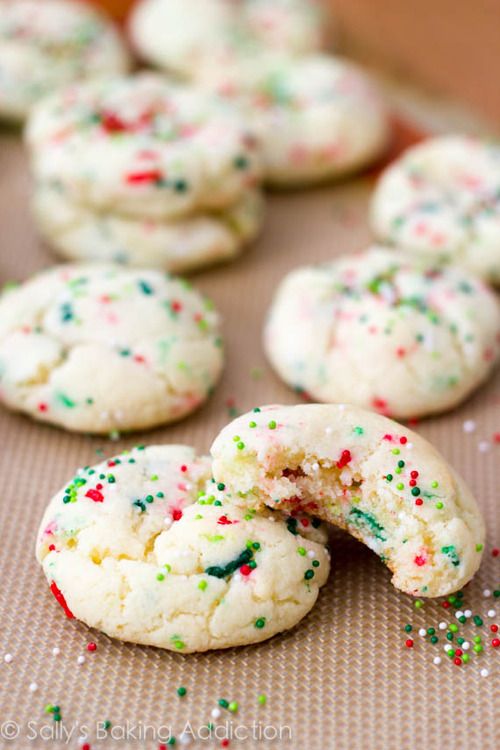 Holiday Confetti Cake Batter Cookies Holiday Confetti Cake Batter Cookies